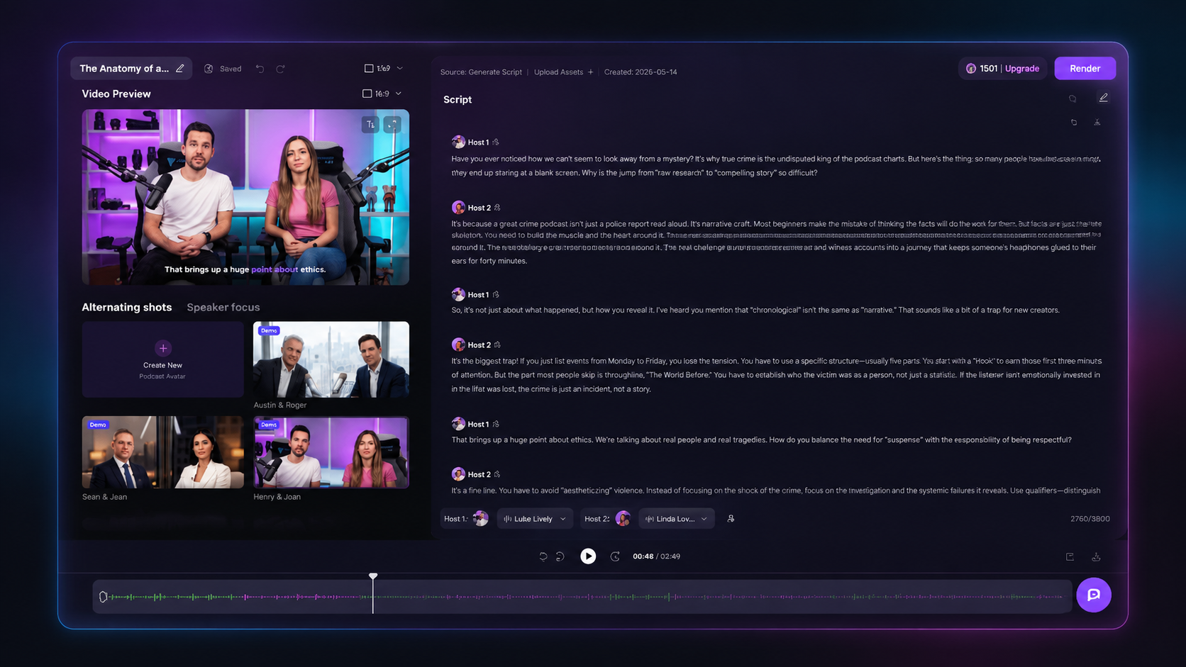 Export or Transition to Video