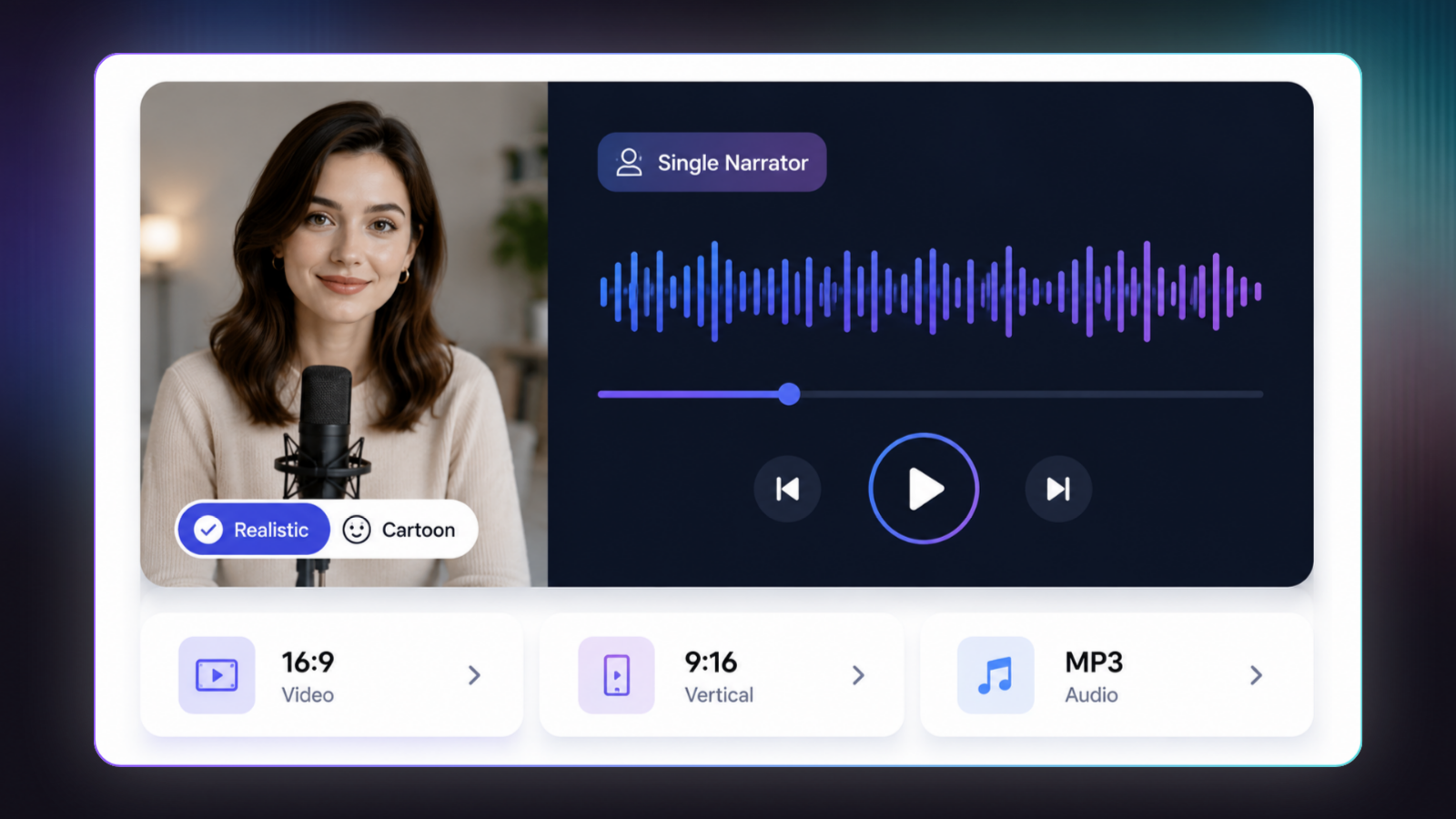 Single Narrator for Study Podcasts