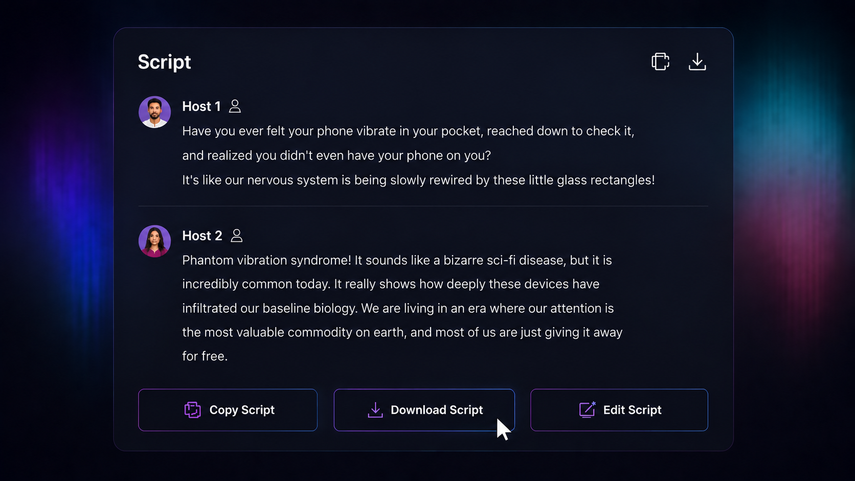 Download the Script and Subtitles