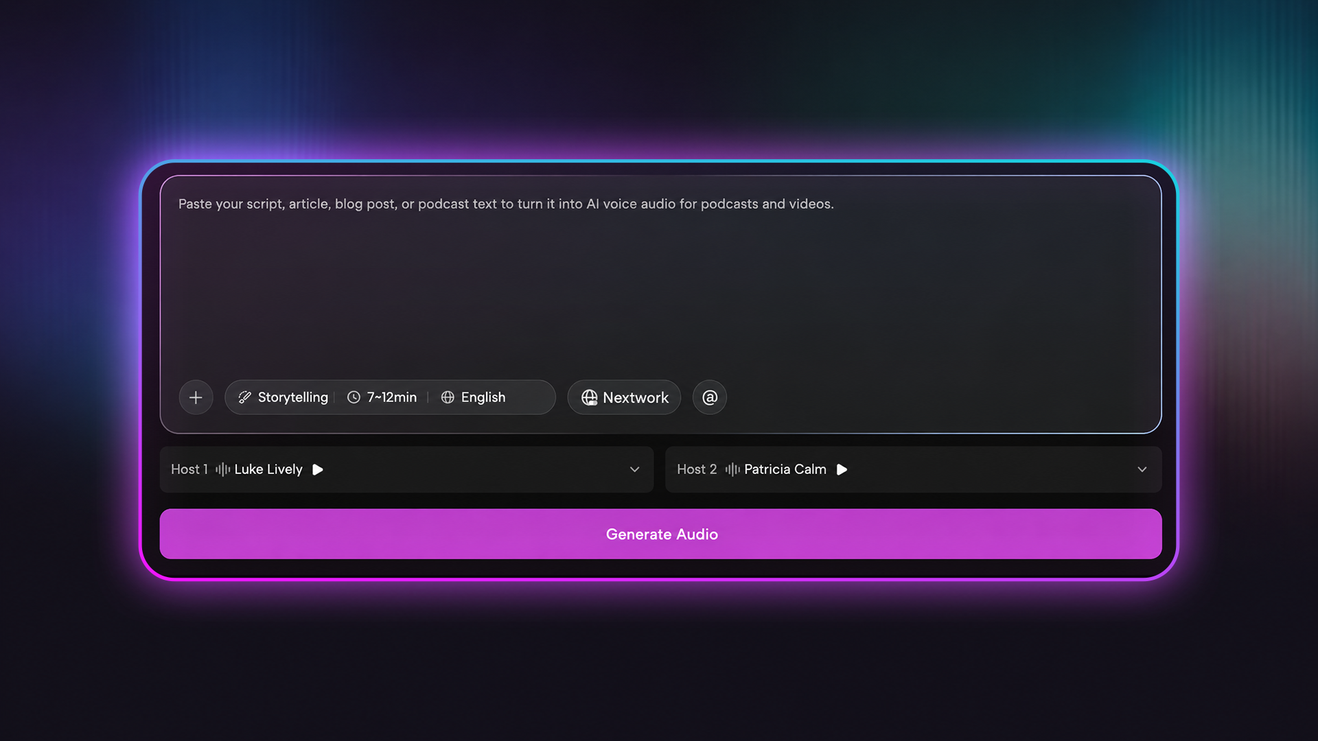 Enter Text and Select AI Voice