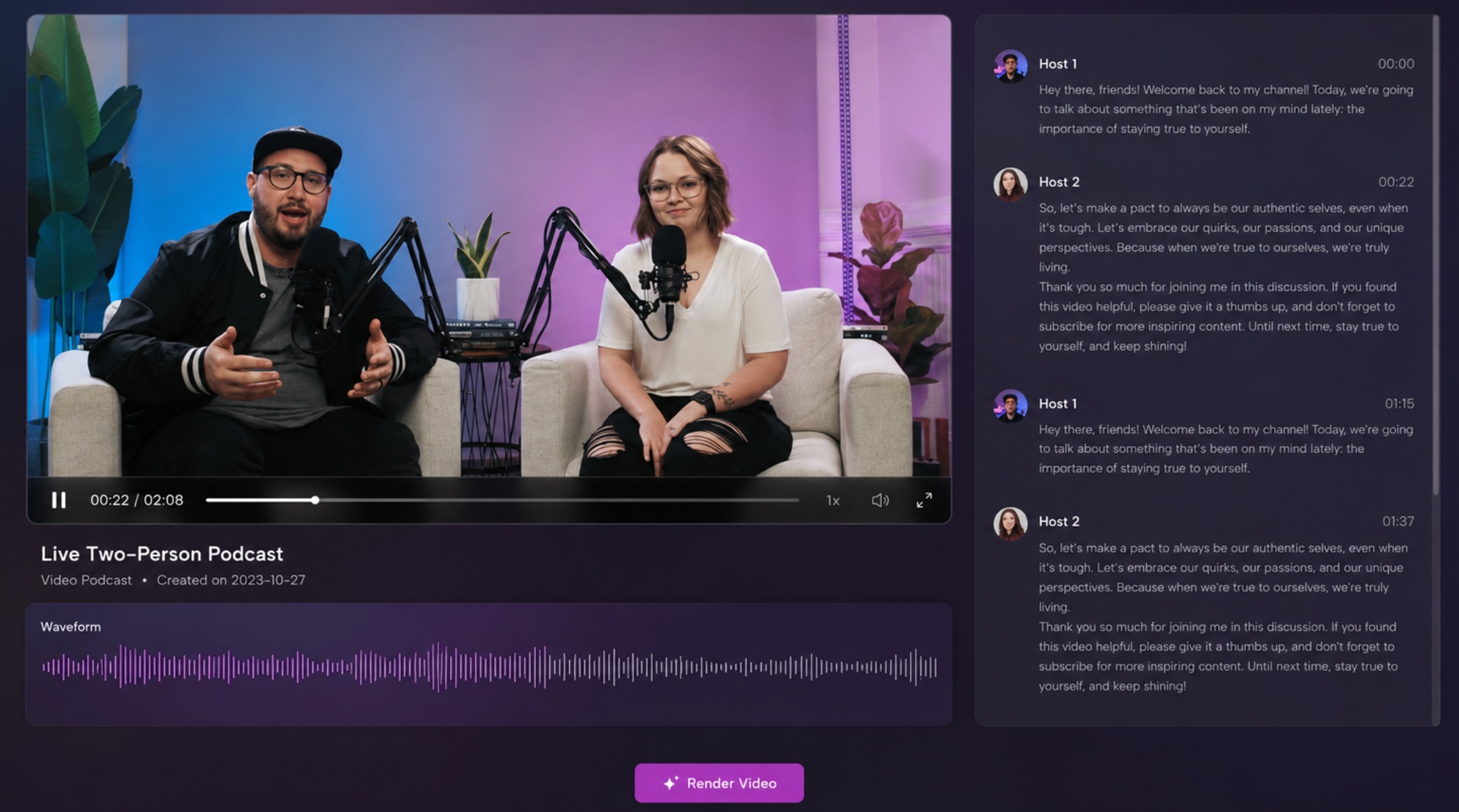Create a Video Podcast From the Same Audio