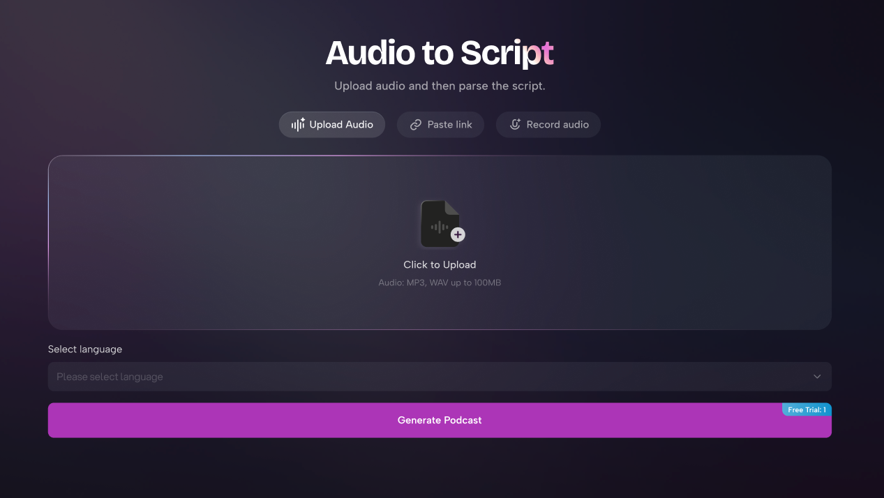 Convert Audio Into a Script