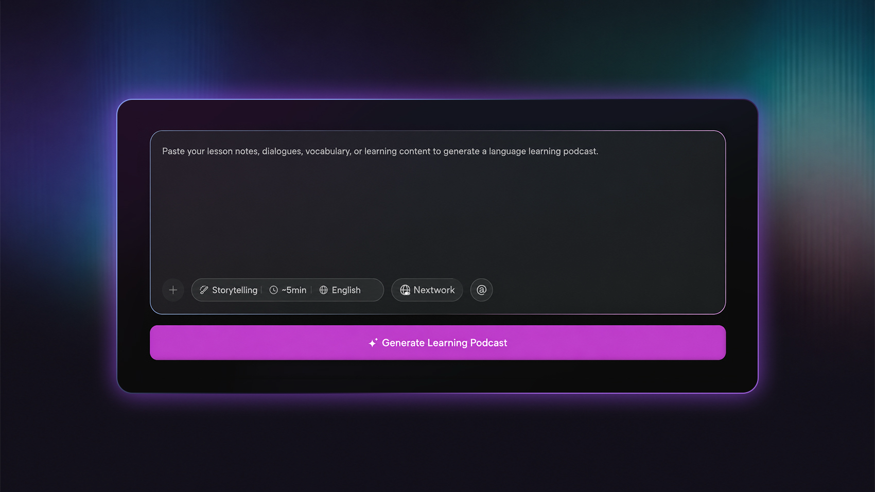 Input Your Learning Content and Configure Generation