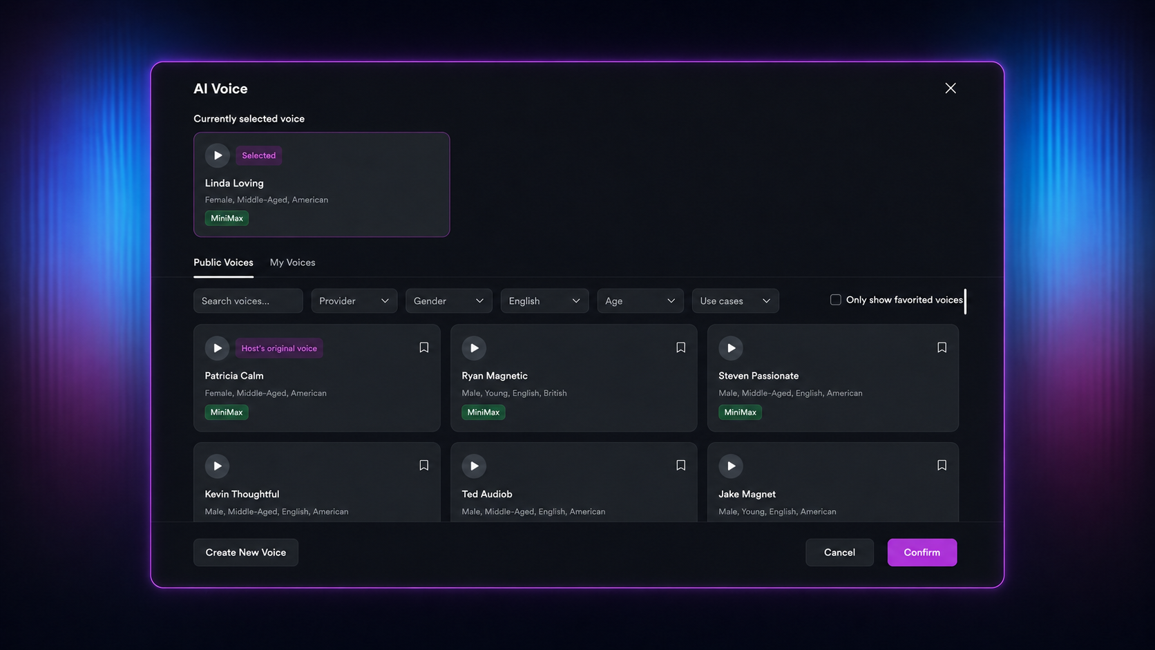 Assign AI Voices and Generate Audio