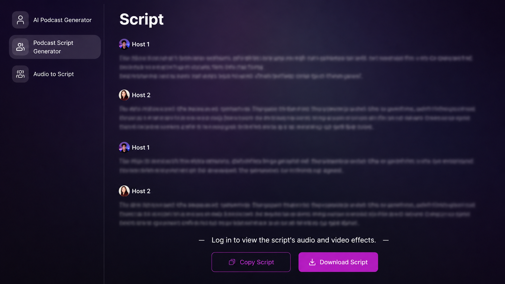 Create Solo or Two-Person Podcast Scripts