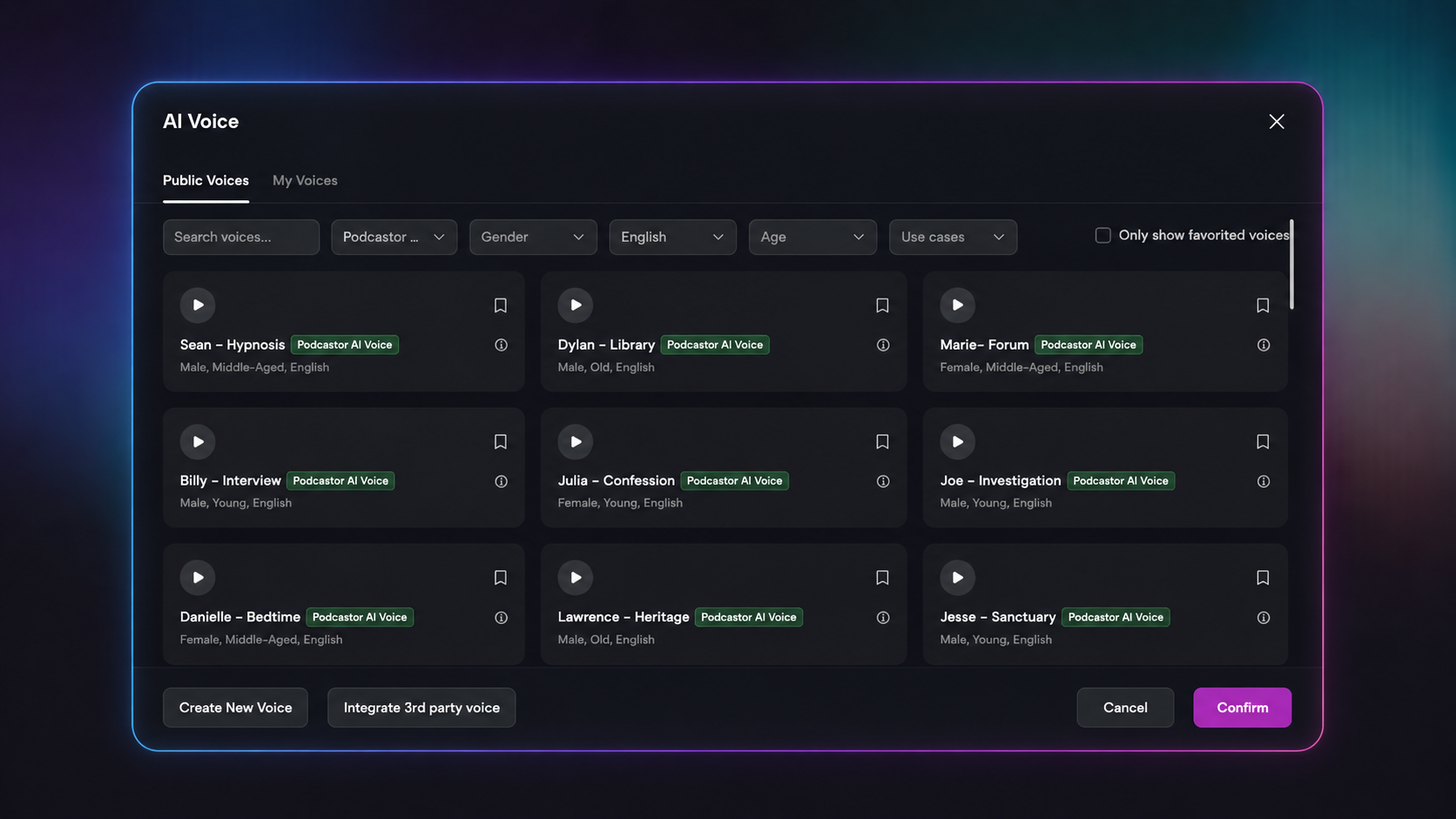 Generate and Confirm the Audio