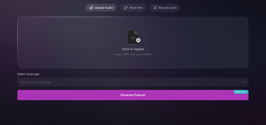 Upload an Audio File