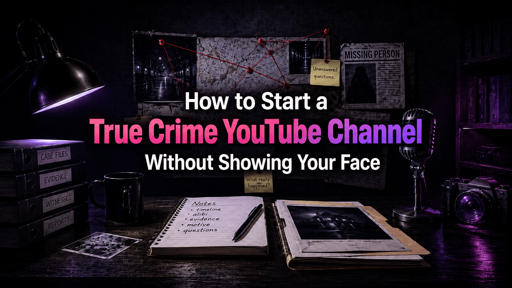 How to Start a True Crime YouTube Channel  (Without Showing Your Face)