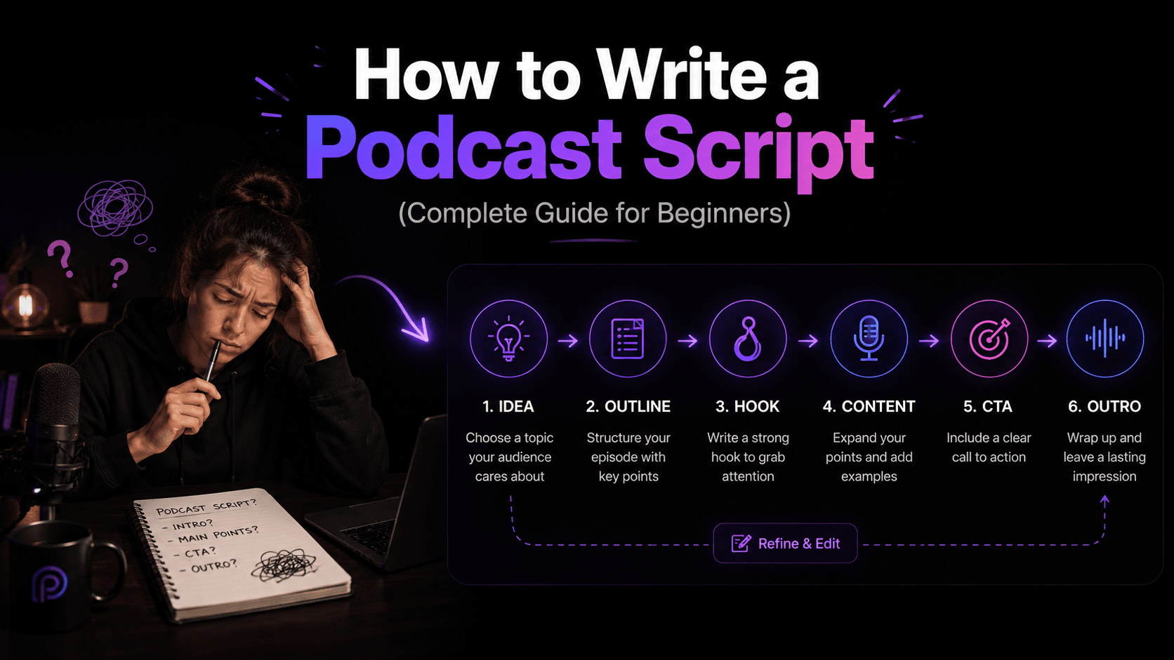 How to Write a Podcast Script (Complete Guide for Beginners)