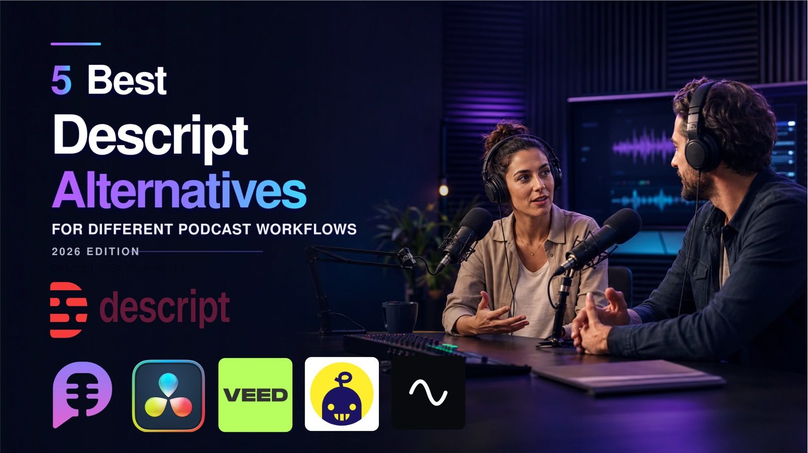 5 Best Descript Alternatives for Different Podcast Workflows 2026