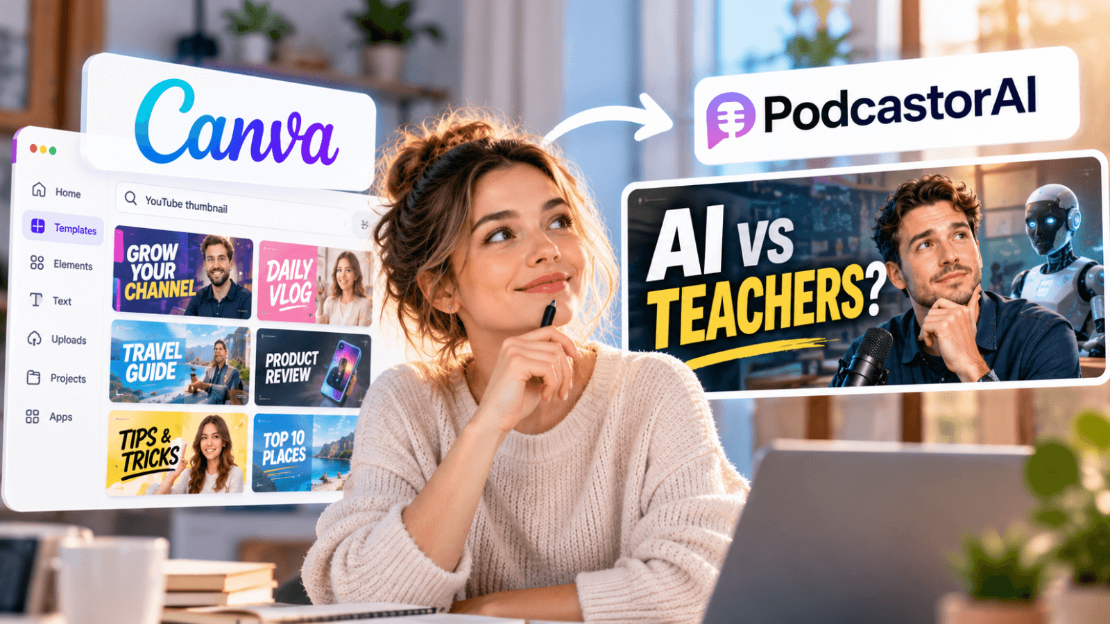 Canva Thumbnail Maker Alternative for Podcasters: Create Thumbnails with PodcastorAI