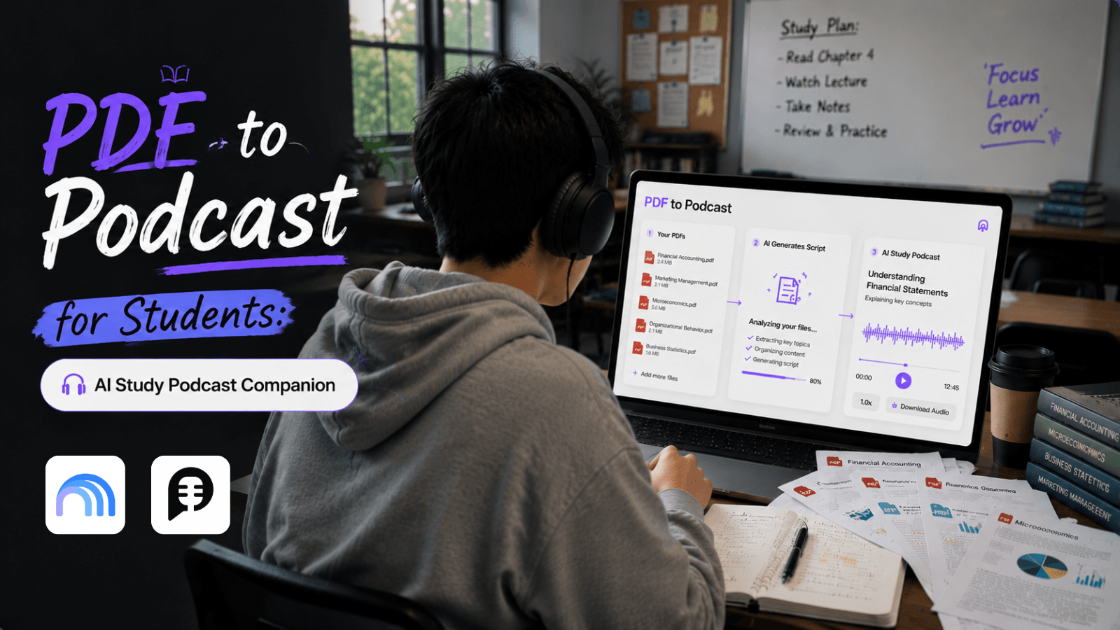 PDF to Podcast for Students: AI Study Podcast Comparison