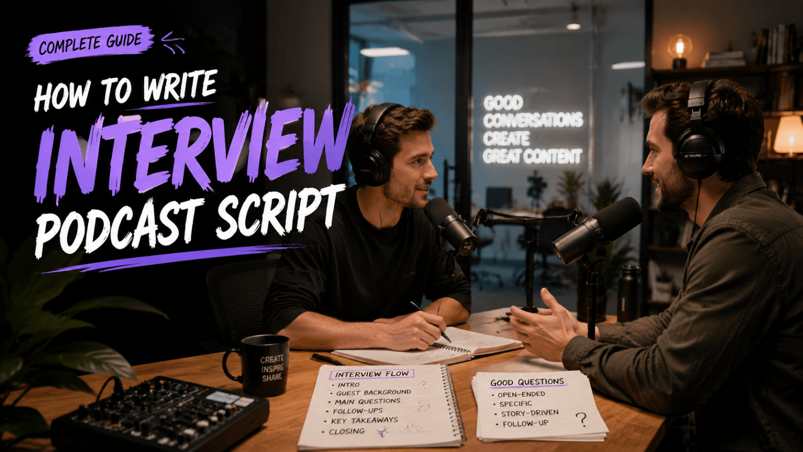 How to write Interview Podcast Scrip for Better Guest Conversation